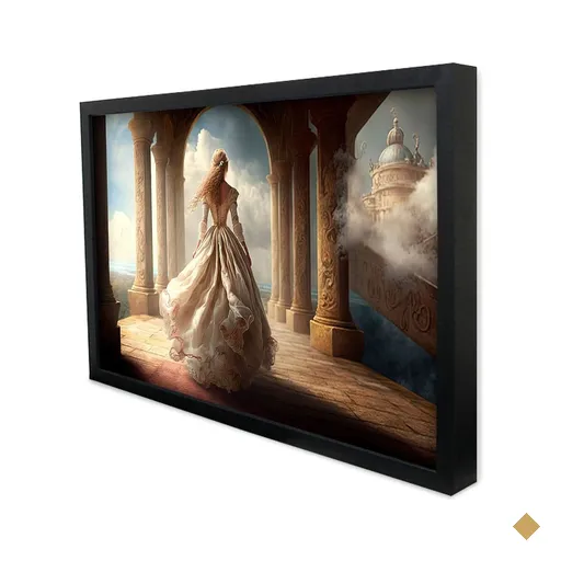 Quadro Decorativo Reino Encantado em Moldura Caixa Tacolado Moldura Caixa 3cm…