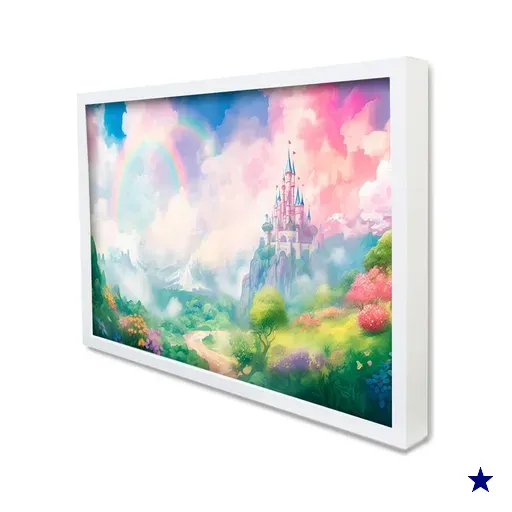 Quadro Decorativo Castelo Das Princesas em Moldura Caixa Tacolado Moldura Caixa…
