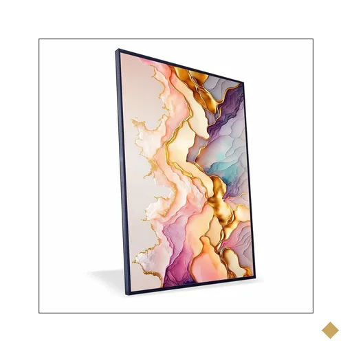 Quadro Marmorizado Rose Canvas sem Vidro