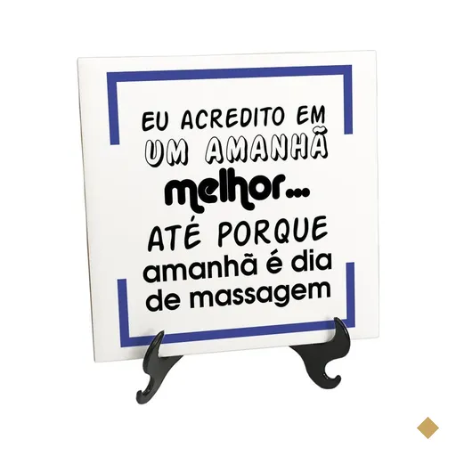 Quadro De Azulejo Engraçada Massagista Frase Presente