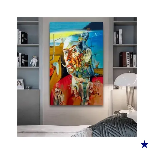 Quadro Decorativo Salvador Dali Fans De Dali Surrealismo:60x40 cm/PRETA