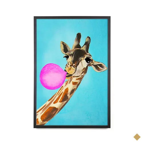 Quadro Pintura Girafa AFFARI DECOR Caixinha - 20x30cm