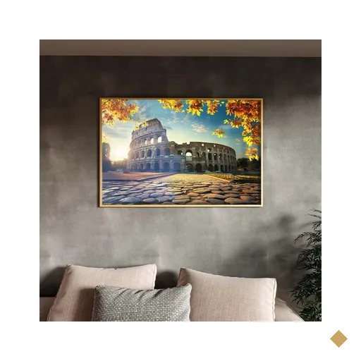 Quadro Decorativo Tela Canvas Paisagem Coliseu no Outono com Moldura e Vidro…