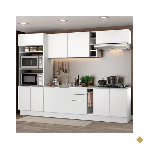 Cozinha Completa Madesa Stella 290001 com Armário e Balcão