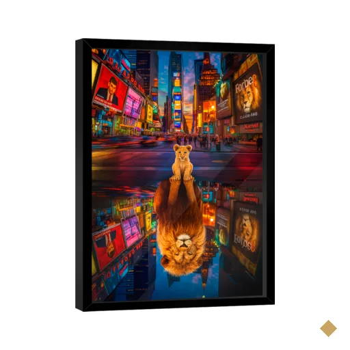 Quadro Decorativo Leão Mindset É Tudo