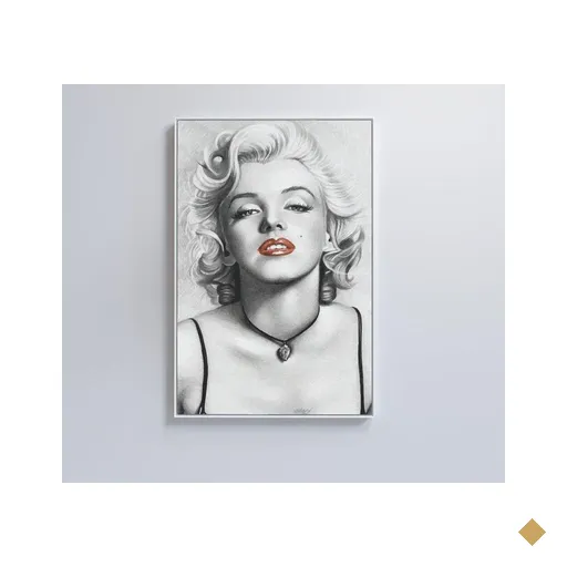 Quadro Marilyn Monroe Batom 40x60 Cm Adesivo Fotográfico