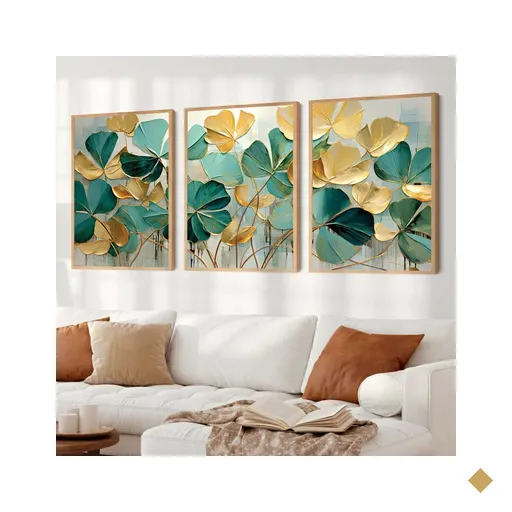 Kit Quadro Decorativo 3 Telas Flores em Pinceladas Tacolado Moldura Trad 1cm…