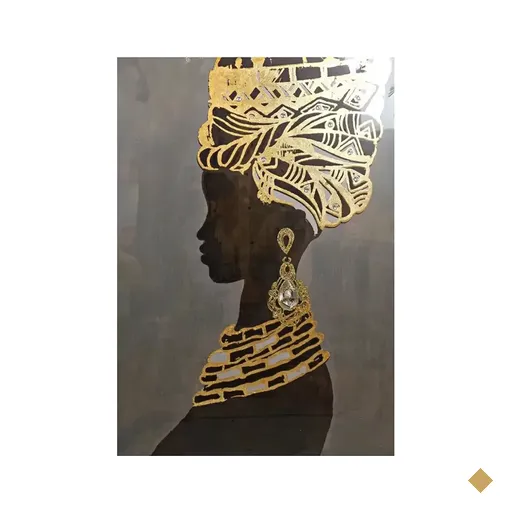 Quadro Decorativo Tela Africana Belíssima À Óleo 100x70