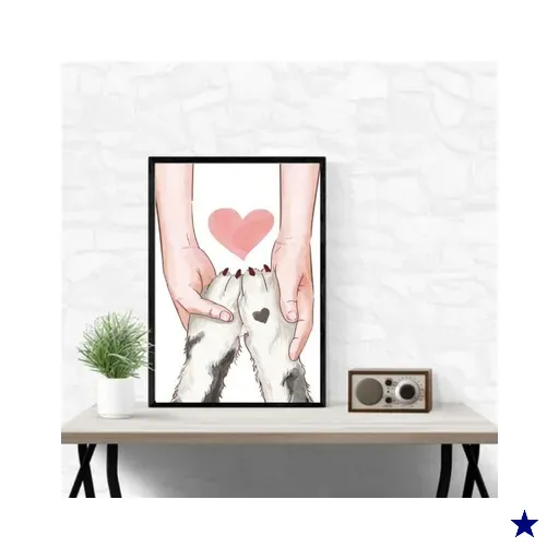 Quadro Clinica Veterinária 24x18cm - com Vidro:moldura Branca