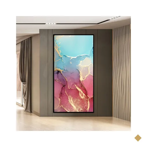 Tela em Canvas Abstrato Azul Degrade - Quadros Gigantes - - Tela Canvas +…
