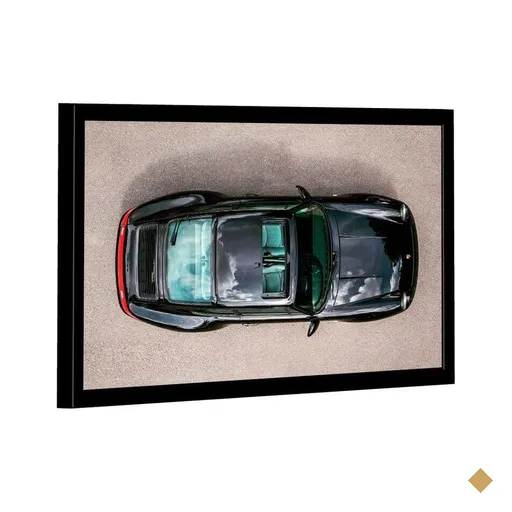 Quadro Porsche 911 Preto Br Artes