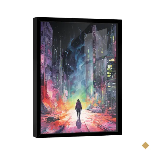 Quadro Solidão Colorida -- Br Artes