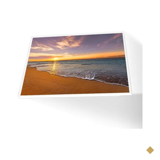 Quadro Praia do Começo Canvas com Vidro Tamanho/moldura 150x100 Caixa Cor…