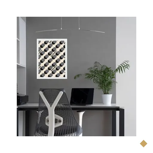 Quadro Grey Bauhaus Vintage Poster - Scrolling Dots 24x18cm:moldura Branca