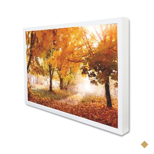 Quadro Decorativo Caixa Alta com Vidro Floral Outono TaColado