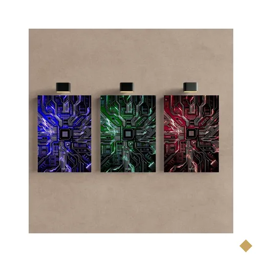 Kit 3 Quadro Gamer Placa Mãe Nerd Pc Lol Cs Mdf 40x28cm