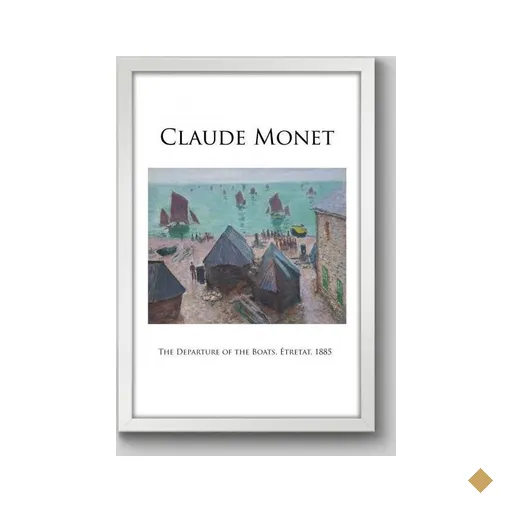 Quadro Claude Monet The Departure of the Boats, Etretat Arts Memphis 60x40cm…
