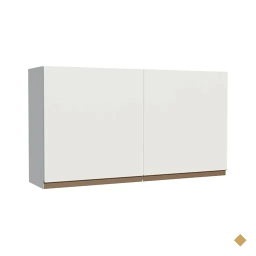 Armário de Cozinha Aéreo 120 cm 2 Portas Branco Reims Madesa