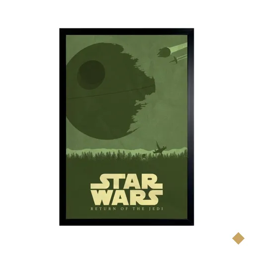 Quadros decorativos Filme retrô Star Wars O Retorno de Jedi