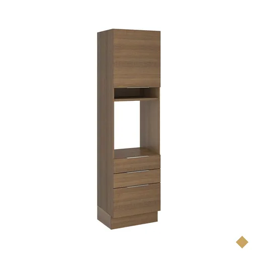 Torre Quente Madesa Stella 60 cm 1 Porta 3 Gavetas - Rustic