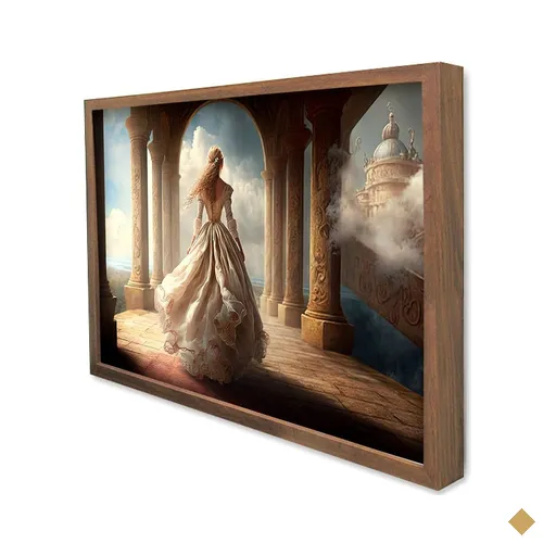 Quadro Decorativo Reino Encantado em Moldura Caixa Tacolado Moldura Caixa 3cm…