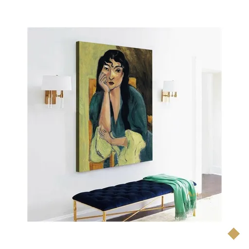 Quadro Henri Matisse Cabeça De Lorette Com Cachos:60x40 cm/BRANCA