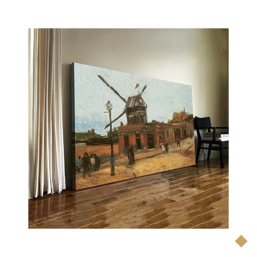 Quadro Decorativo Van Gogh Café Terrace At Night:90x60 cm/BORDA INFINITA