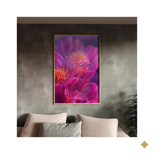 Quadro Decorativo Folhas e Flores Florescência Radiante com Moldura e Vidro…