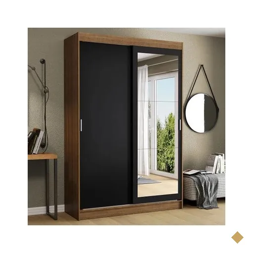 Guarda-Roupa Solteiro Madesa Tokio 2 Portas de Correr com Espelho 2 Gavetas -…