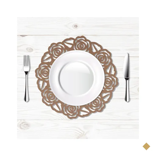 Sousplat em MDF Floral Cru