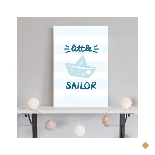 Placa Decorativa Infantil Marinheiro Barco 30x40cm