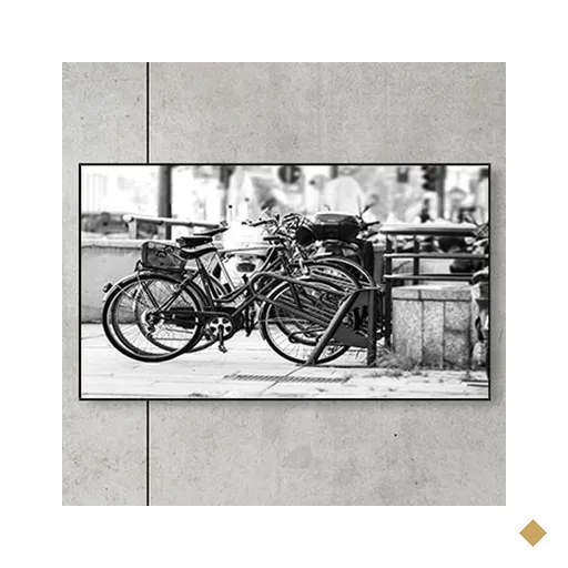 Quadro Decorativo Bicicletas Preto e Branco QH1.0332.01.01 Euronobre