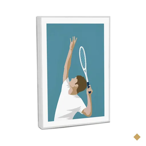 Quadro Decorativo Tênis de Quadra com Moldura Filete