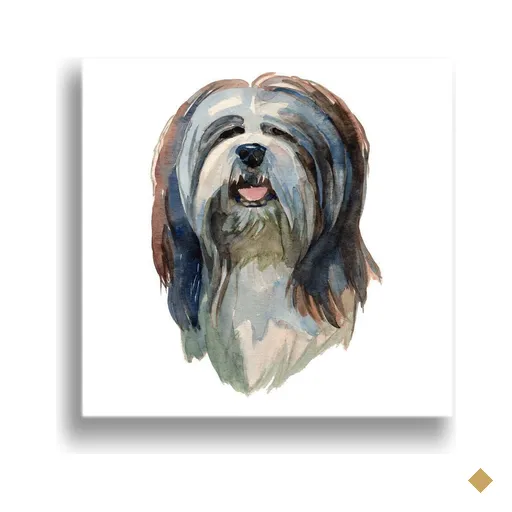 Quadro Pet Decorativo Cachorro Sheepdog 40X40Cm