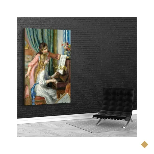 Quadro Musica Na Pintura Auguste Renoir:120X80 cm/DOURADA