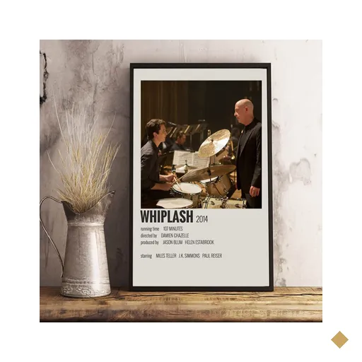 Quadro Informativo Cinefilo Whiplash Tamanho A4 Cinema