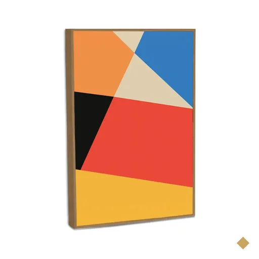 Quadro Decorativo Colorful Graphic com Moldura Filete