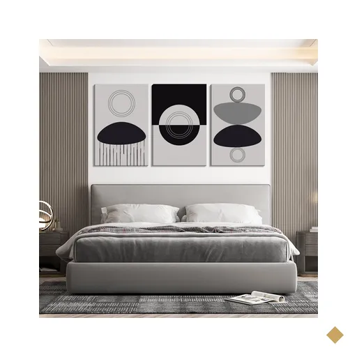 Conjunto de 3 Telas Decorativas Arte Abstrata
