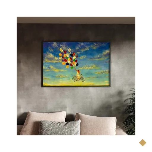 Quadro Decorativo Tela Canvas Conceitual Riding a Dream com Moldura Preto -…