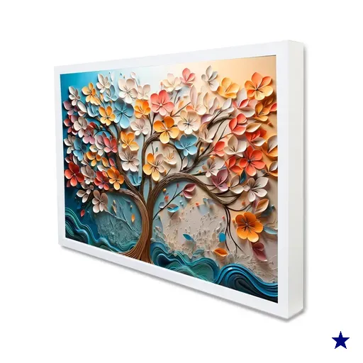 Quadro Decorativo Caixa Floral Luxo Primavera Colorida Tacolado Moldura Caixa…