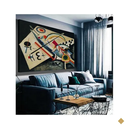 Quadro Decorativo Wassily Kandinsky Cruz Branca 1922:150x100/PRETA