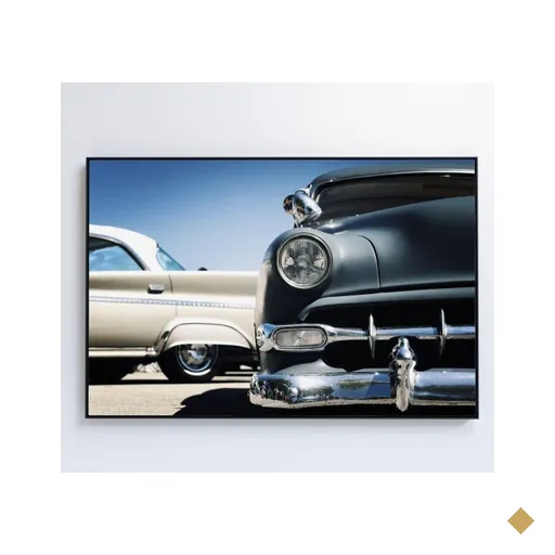 Quadro Carros Clássicos 120x80 Cm Adesivo Fotográfico