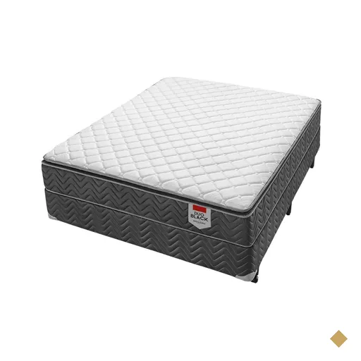 Conjunto Box Casal Molas Ensacadas Americanflex Duo Black Gel III 138x188x65cm