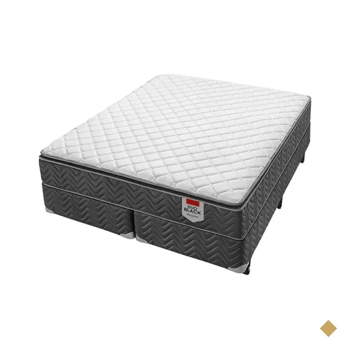Conjunto Box Queen Molas Ensacadas Americanflex Duo Black Gel III 158x198x65cm