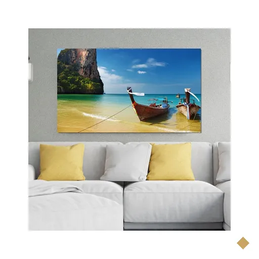 Quadro Decorativo - Barco Atracado na Praia