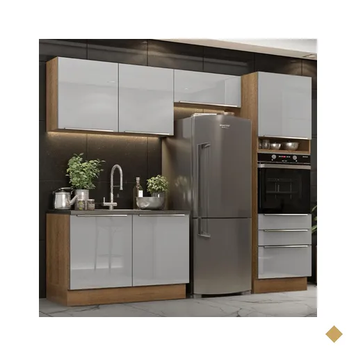 Cozinha Completa Madesa Lux 260005 com Armário e Balcão