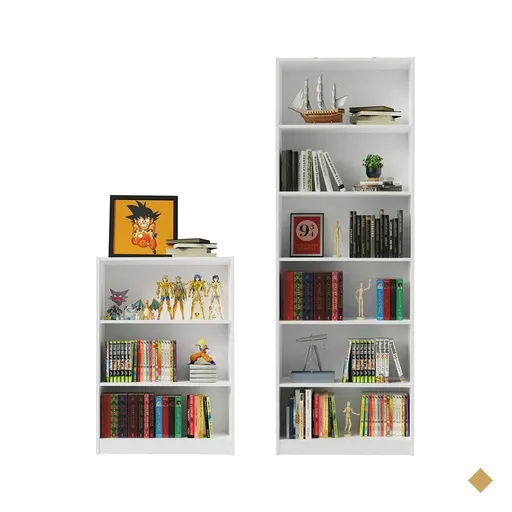 Kit Madesa Estante Livreiro 6908 + Estante Livreiro 6907