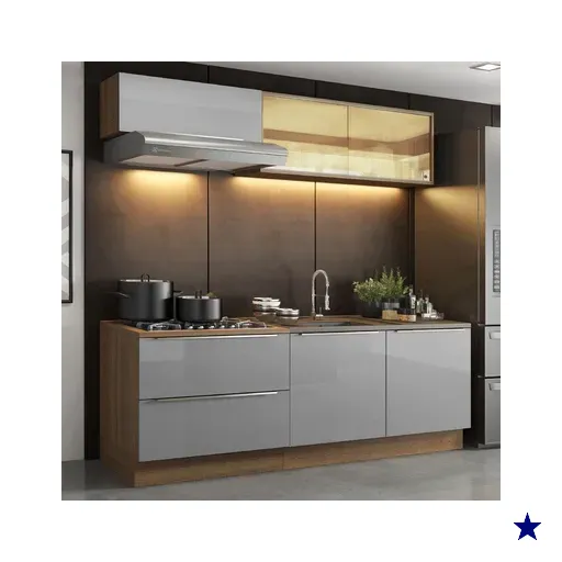 Cozinha Completa Madesa Lux com Armário e Balcão 5 Portas 2 Gavetas