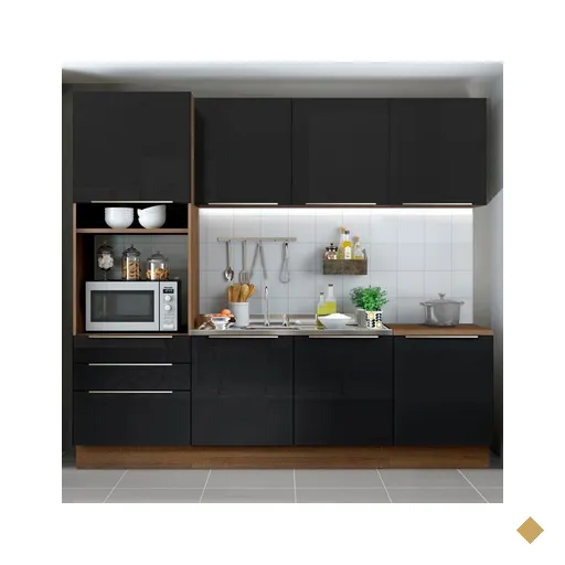 Cozinha Completa Madesa Lux com Armário e Balcão 7 Portas 3 Gavetas