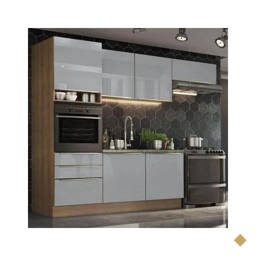 Cozinha Completa Madesa Lux com Armário e Balcão 6 Portas 3 Gavetas